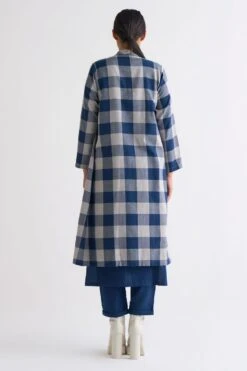 Three Navy Blue Checkered Scarf 13 Three Navy Blue Checkered Scarf -Inca Sales Store 612thw62 6