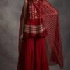 Bhumika Sharma Red Embroidered Peplum Kurta & Sharara Set