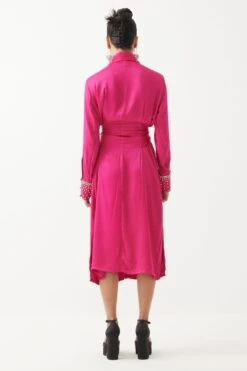 Studio RIGU Pink Hand Dyed Shirt Dress -Inca Sales Store 61srv20 4