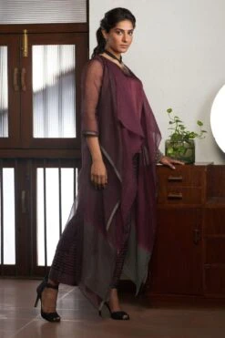 Bodhi Tree Wine Double Layered Jacket Set -Inca Sales Store 62bt8 3