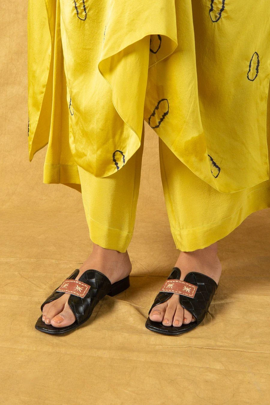 Inochhi Black Hand Embellished Flats 4 Inochhi Black Hand Embellished Flats - Image 2