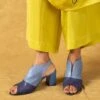 Inochhi Blue Metallic Wedges