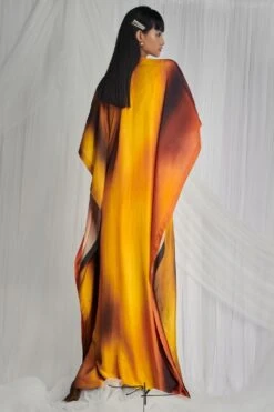 Mala And Kinnary Yellow Embellished Kaftan -Inca Sales Store 6323mka27 4