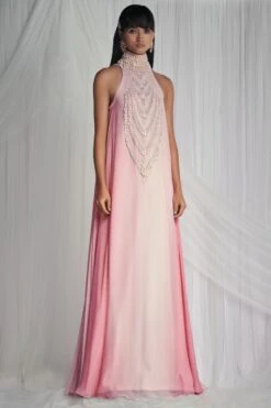 Mala And Kinnary Pink Ombre Shaded Gown