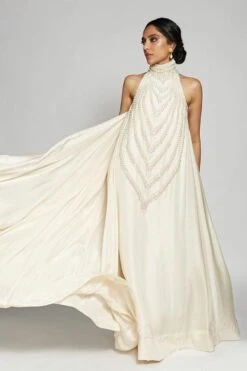Mala And Kinnary Ivory Hand Beaded Gown -Inca Sales Store 6323mka53 3