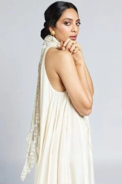 Mala And Kinnary Ivory Hand Beaded Gown -Inca Sales Store 6323mka53 4