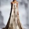 Mala And Kinnary Beige Box Pleated Gown -Inca Sales Store 6323mka55 1