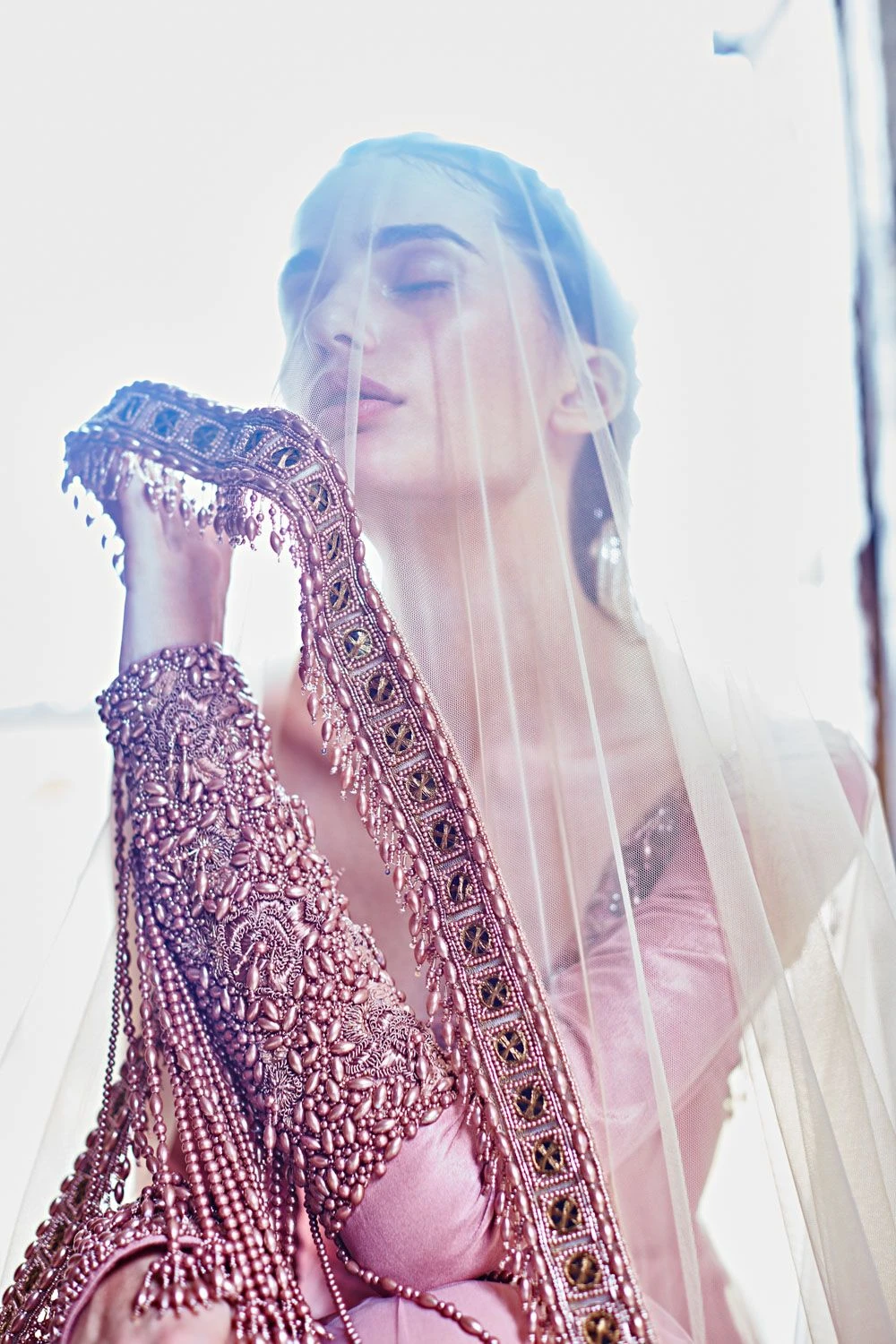 Mala And Kinnary Rose Pink Pearl Anarkali 4 Mala And Kinnary Rose Pink Pearl Anarkali - Image 2