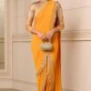 Tarun Tahiliani Orange Draped-dhoti Concept Sari Set
