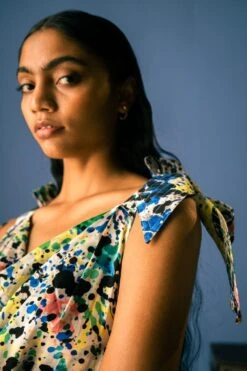 Studio RIGU Splatter Strappy Knot Dress -Inca Sales Store 64sr30 3