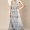 Abhishek Sharma Multi Panelled Floor Length Jacket & Flared Skirt