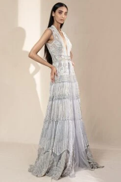 Abhishek Sharma Multi Panelled Floor Length Jacket & Flared Skirt -Inca Sales Store 65as19 3