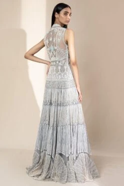 Abhishek Sharma Multi Panelled Floor Length Jacket & Flared Skirt -Inca Sales Store 65as19 5