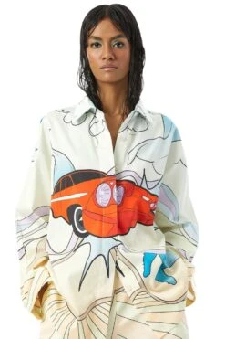 Kanika Goyal Label Multicoloured Vintage Car Co-ord Set -Inca Sales Store 6723kglr3 3