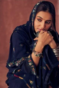 Sunira Designs Blue Zardosi Embellished Dupatta -Inca Sales Store 6923sa28 3