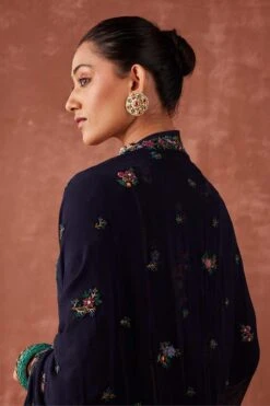 Sunira Designs Blue Zardosi Embellished Dupatta -Inca Sales Store 6923sa28 4