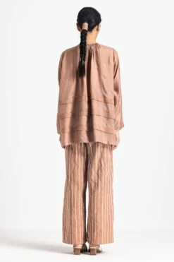 Three Champagne Pleated Top With Broad Bottoms -Inca Sales Store 6923te22 4