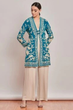 PATINE Turquoise Parsi Gara Embroidered Jacket -Inca Sales Store 6944 3