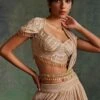 Tarun Tahiliani Accessories Antique Ivory Embellished Belt