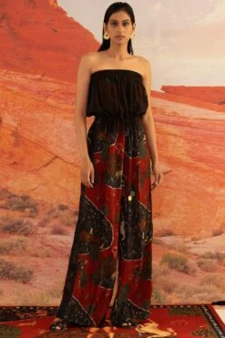 Shivan & Narresh Off Shoulder Ombre Jumpsuit