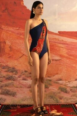 Shivan & Narresh Wilding & Sapphire Oblique Maillot -Inca Sales Store 711sn3 3