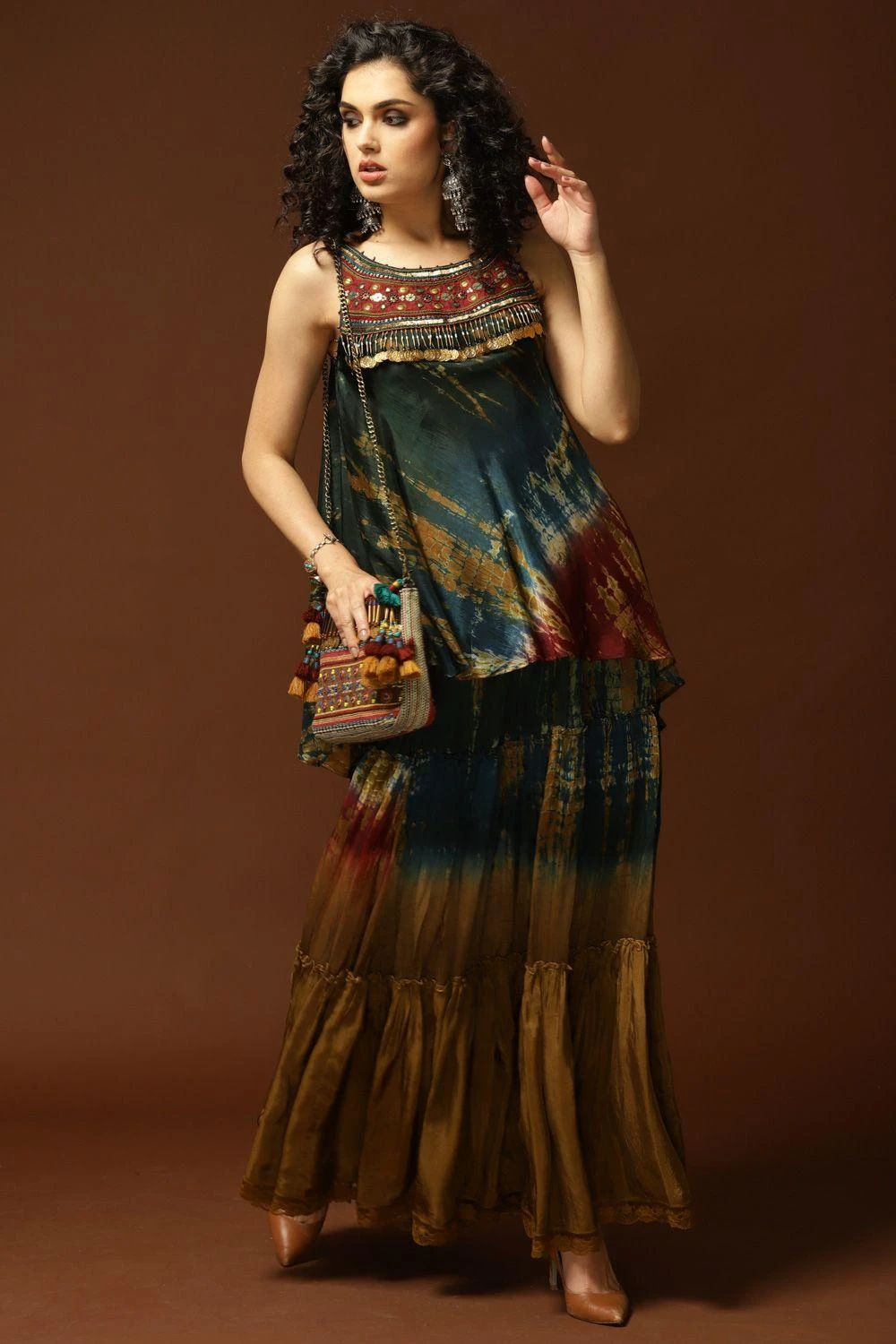 CAPISVIRLEO Ombre Tie & Dye Tiered Skirt 3 CAPISVIRLEO Ombre Tie & Dye Tiered Skirt