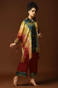 CAPISVIRLEO Multi-coloured Silk Kaftan Set -Inca Sales Store 71cap42 3