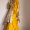Shorshe Yellow Hand Embellished Gharara Set