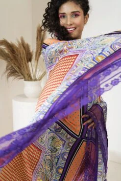 CAPISVIRLEO Printed Kaftan With Organza & Lace Details 10 CAPISVIRLEO Printed Kaftan With Organza & Lace Details -Inca Sales Store 75ca13 4