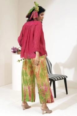 CAPISVIRLEO Cherry Red Gathered Collar Top 7 CAPISVIRLEO Cherry Red Gathered Collar Top -Inca Sales Store 75ca19 3