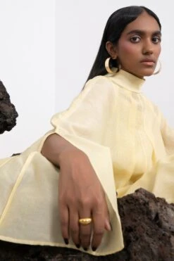 Corpora Studio Cream Yellow Pinstripe Dress 8 Corpora Studio Cream Yellow Pinstripe Dress -Inca Sales Store 75cs12 3