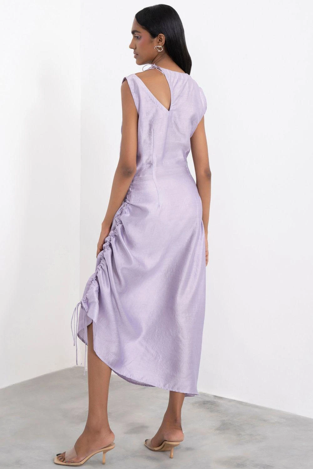Corpora Studio Lilac Silk Dress With Cut Out Detail 4 Corpora Studio Lilac Silk Dress With Cut Out Detail - Image 2
