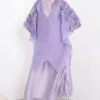 Corpora Studio Lilac Kaftan Style Cape With Frill Detail 2 Corpora Studio Lilac Kaftan Style Cape With Frill Detail -Inca Sales Store 75cs20 1