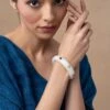 Zayn By Sunena Hand Carved Peach Onyx Bangle -Inca Sales Store 7823zs10 1