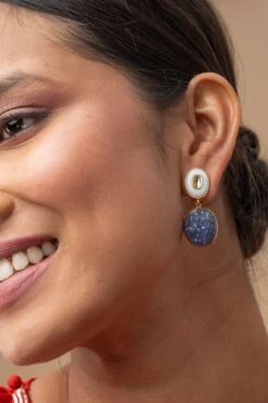 Zayn By Sunena Amethyst Mother Of Pearl Earrings -Inca Sales Store 7823zs6 4