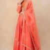Debyani Peach Embellished Kalidar Anarkali Set