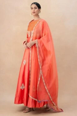 Debyani Peach Embellished Kalidar Anarkali Set -Inca Sales Store 7923di4 3