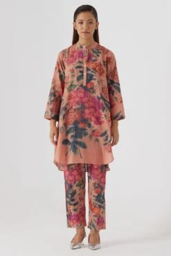 YAM Livia Pink Short Kurta Set