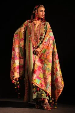 CAPISVIRLEO Multicoloured Patchwork Dupatta