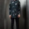 Rohit Gandhi + Rahul Khanna Men Ink & Olive Big Glitch Digital Printed Kurta -Inca Sales Store 8124rgrk34 1