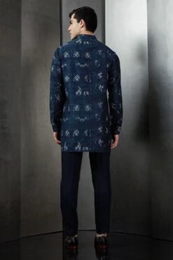 Rohit Gandhi + Rahul Khanna Men Marine Rolling Boxes Digital Printed Kurta -Inca Sales Store 8124rgrk35 4