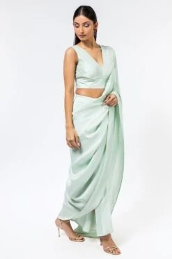 431-88 By Shweta Kapur Mint Green Blouse -Inca Sales Store 812new6 3