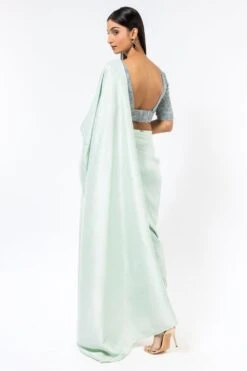 431-88 By Shweta Kapur Icy Blue Embellished Blouse -Inca Sales Store 812new7 4