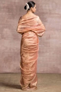 Tarun Tahiliani Pink Benarasi Tissue Sari Set -Inca Sales Store 812ttaw16 4