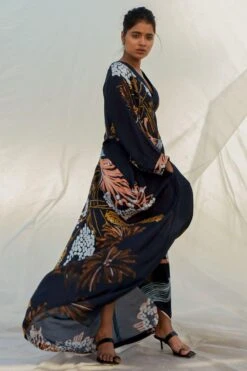 Bennch Black Window Leaf Printed Kaftan -Inca Sales Store 8323be22 4