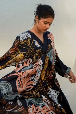 Bennch Black Window Leaf Printed Kaftan -Inca Sales Store 8323be22 5