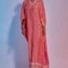 SVA Coral Embellished Silk Kaftan -Inca Sales Store 84sv26 1