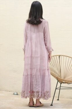 Baju Lavender Hand Embroidered Dress -Inca Sales Store 88baju11 3