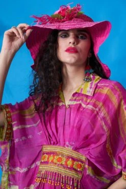 CAPISVIRLEO Purple Pleated Kaftan Dress 10 CAPISVIRLEO Purple Pleated Kaftan Dress -Inca Sales Store 88cap11 4