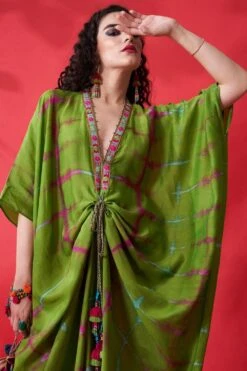 CAPISVIRLEO Green Kaftan Dress -Inca Sales Store 88cap18 4